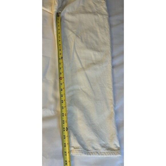 EILEEN FISHER Organic Cotton Tapered Leg Ivory Ankle Pant Women Large Undyed NEW - Picture 11 of 12